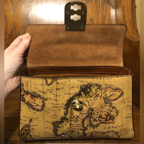 NWT-Patricia Nash-SET-European Map-Carisbrooke Satchel & Cassis ID Case-$248 - Picture 7 of 16